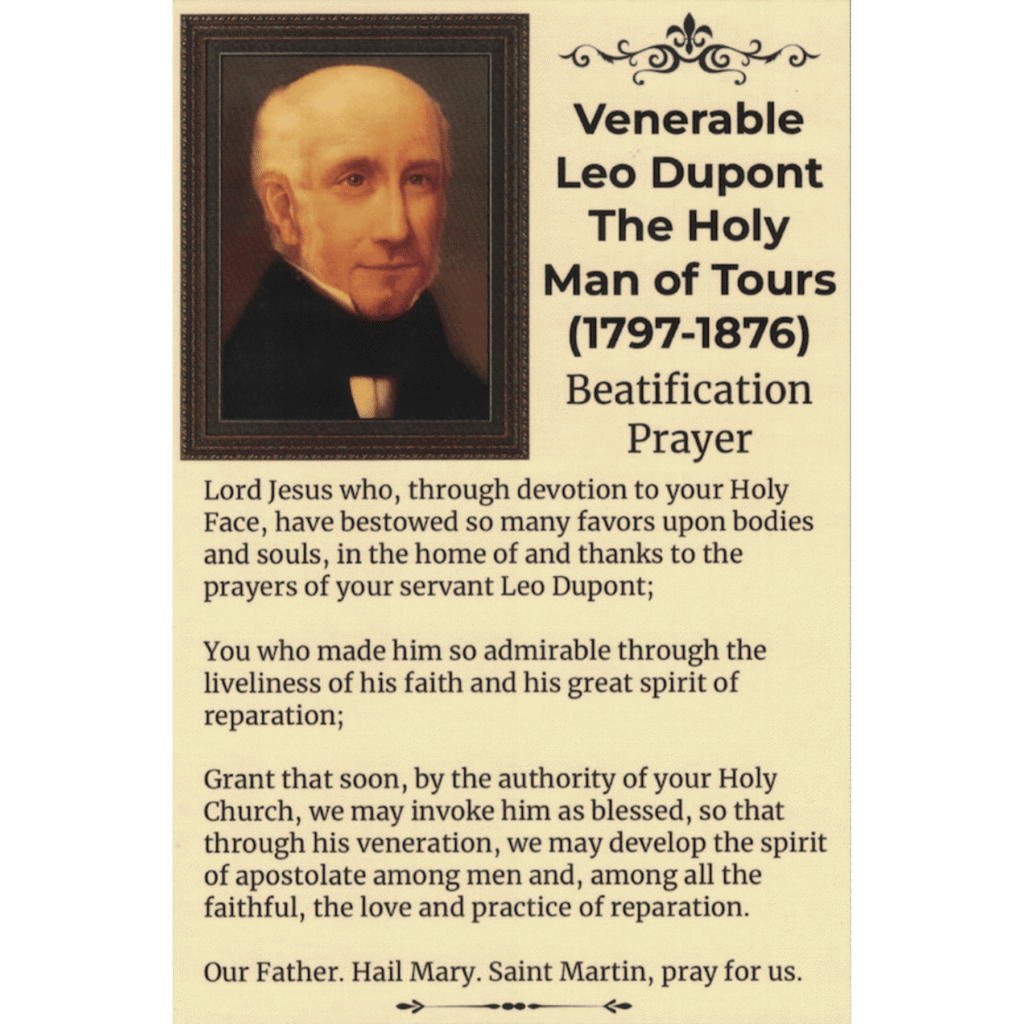 Leo Dupont prayer card front